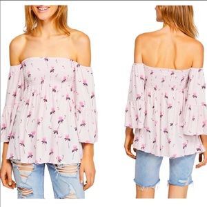 Like New Free People Lana off the shoulder tunic